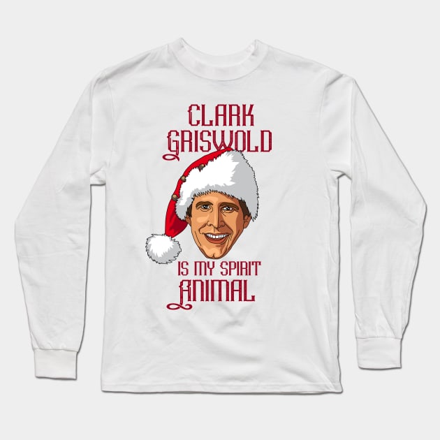 Clark Griswold is my spirit animal (Christmas red text) Long Sleeve T-Shirt by andrew_kelly_uk@yahoo.co.uk